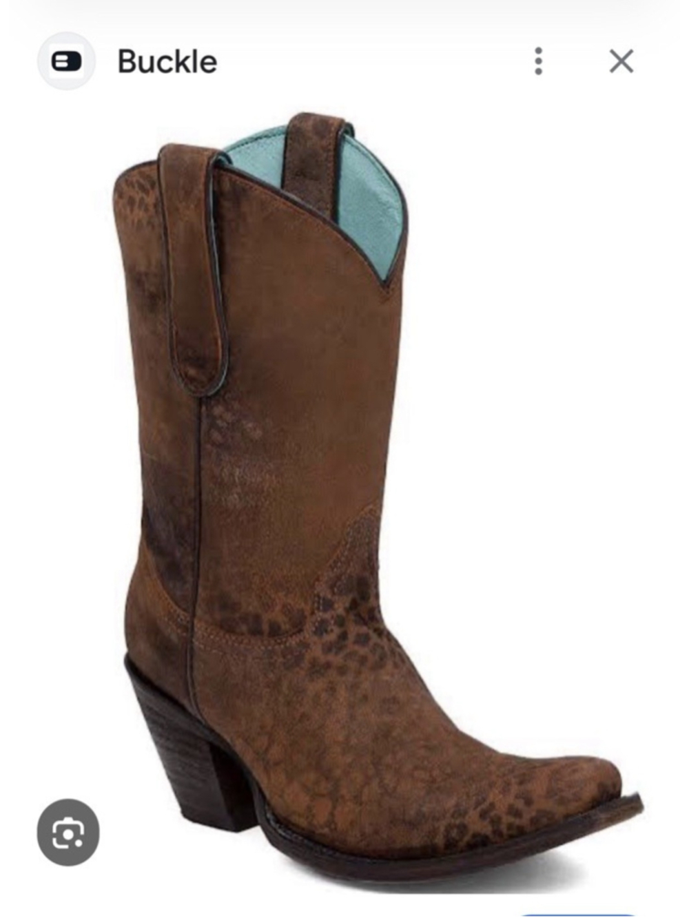 Corral Women’s Boots AB068 Cheetah Print Size 8M Genuine Leather Snip Toe $199